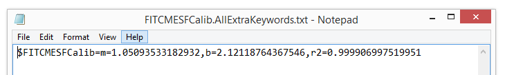 Figure T27.29  Creating an Extra Keyword for the Regression Formula in Notepad