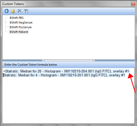 Figure T15.26  Creating the B-cell Median Shift Custom Token Definition