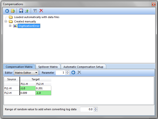 Figure T8.31 - Selecting the DigitizationError compensation definition for editing.
