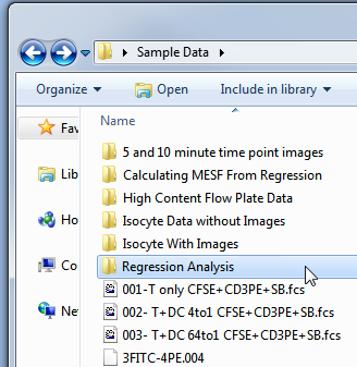 Figure T27.31  Paste the FITCMESFCalib.AllExtraKeywords.txt File into the Linear Regression Analysis Folder