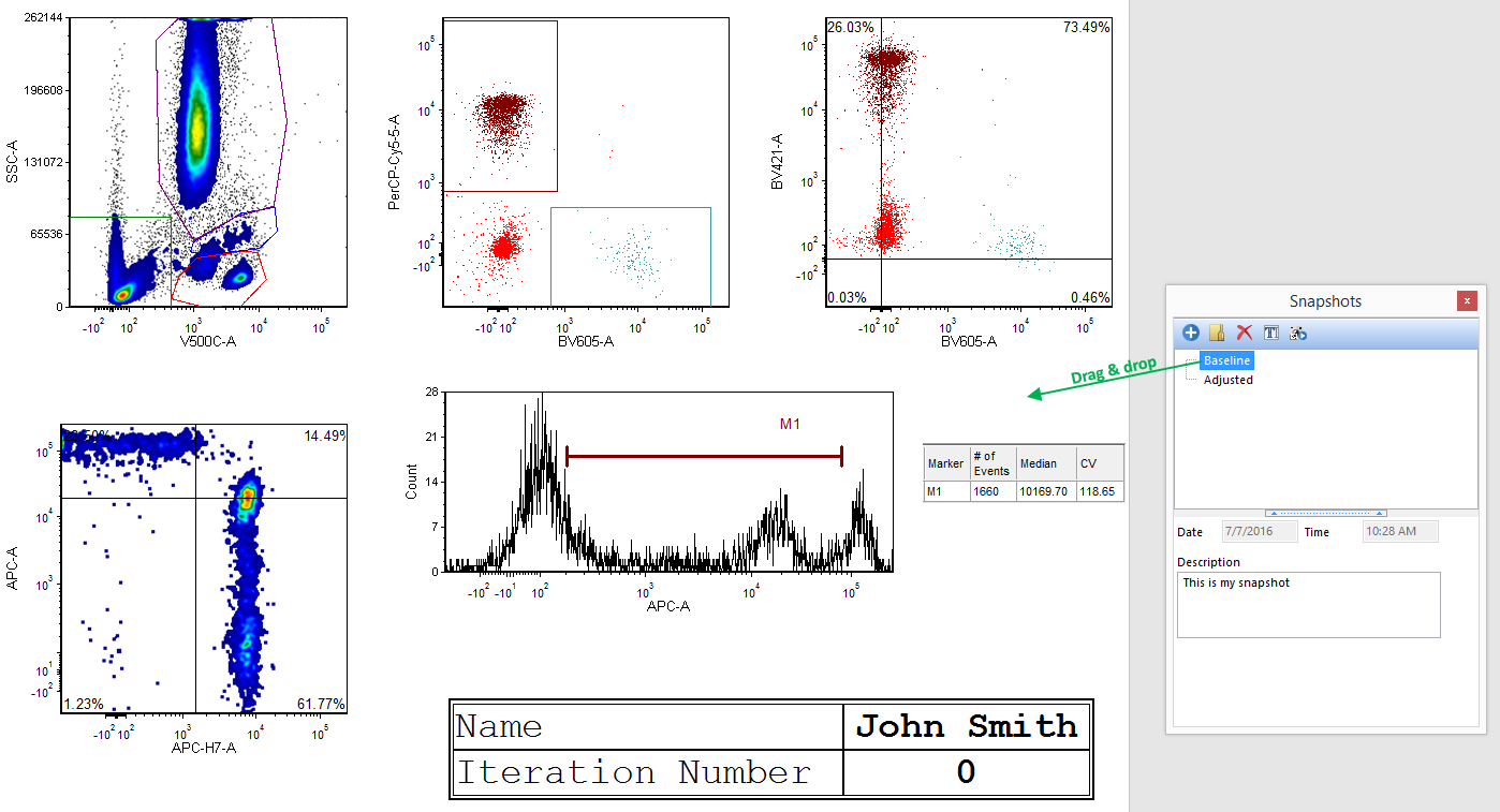 Figure 6a - Dragging and Dropping the Baseline Snapshot