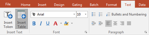 Figure 6.2.10 InsertTextTable