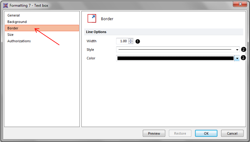 Figure 6.2.5  FormatBorderBox