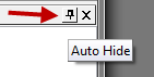 Figure T11.9  Auto Hide Icon
