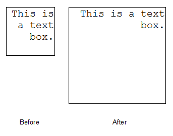 Figure T5.14  Modified Text Box Size