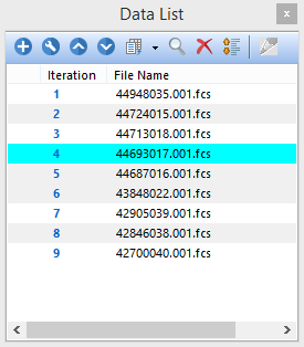 Figure 20.1  Data List Window