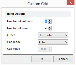 Figure 4.1 Custom Grid Options
