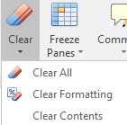 Figure 3.39 - Clear drop down list