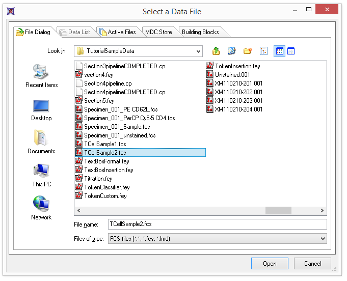 Figure T9.4  Select a Data File Dialog