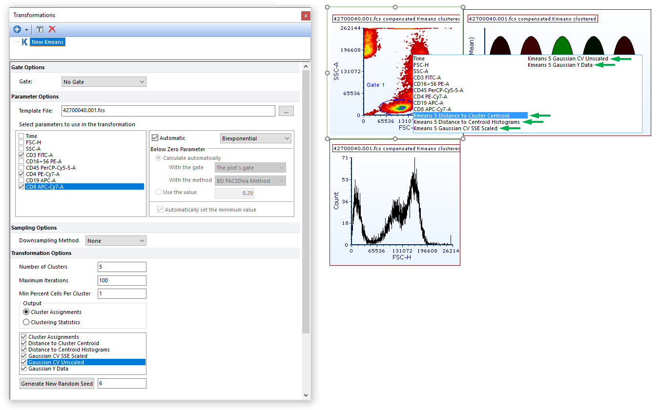 Figure 29.34 Newly created pareameters can be accessed by clicking on the axis label of the plot of interest. 