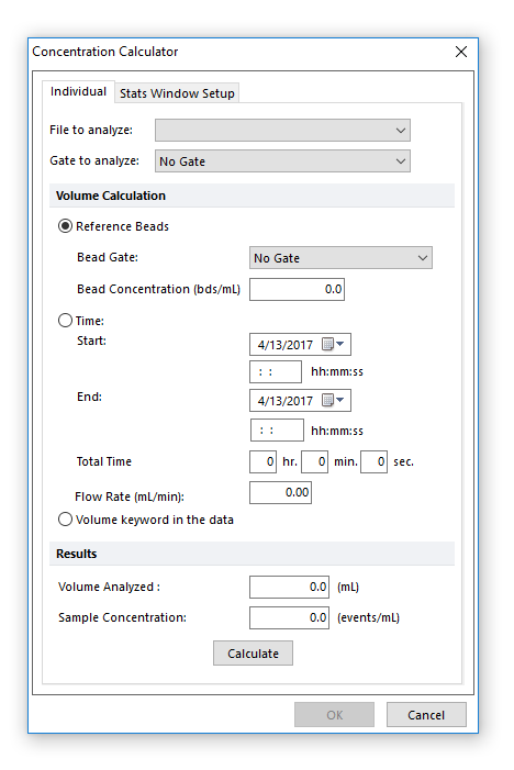 Figure 12.1  Concentration Calculator - Individual Tab