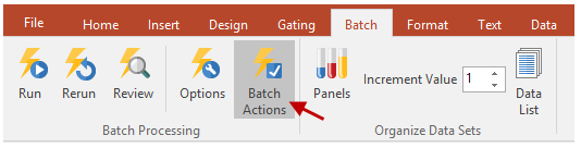Figure T9.6  Selecting the Batch Actions Command