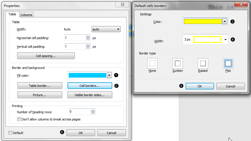 Figure 6.2.13 TablePropertiesCellBorderDialog
