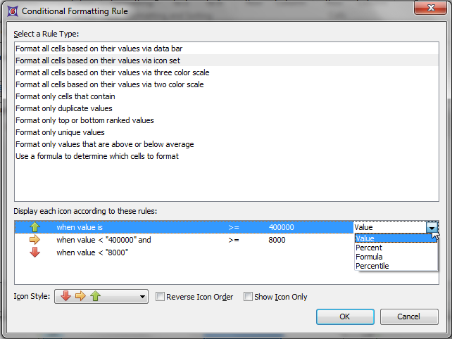 Figure T15.45 Conditional Formatting Rules Dialog