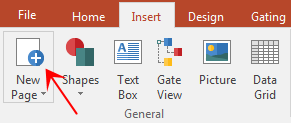 Figure T13.16  Selecting the Insert New Page Command