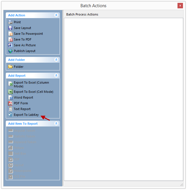 Figure T9.42 Adding a LabKey Report