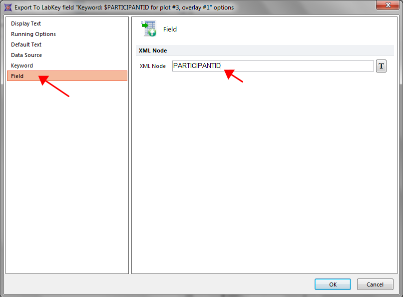 Figure T9.46 Entering text into the XML node field