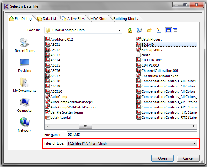 Figure T19.1  Select a Data File Dialog