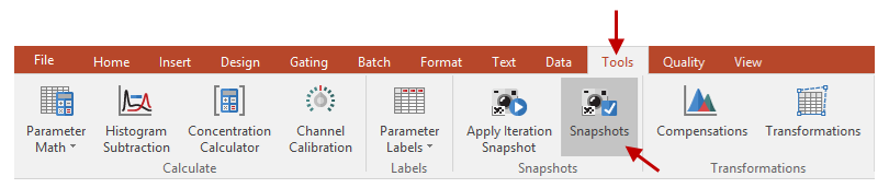 Figure 1 - The Snapshots Tool