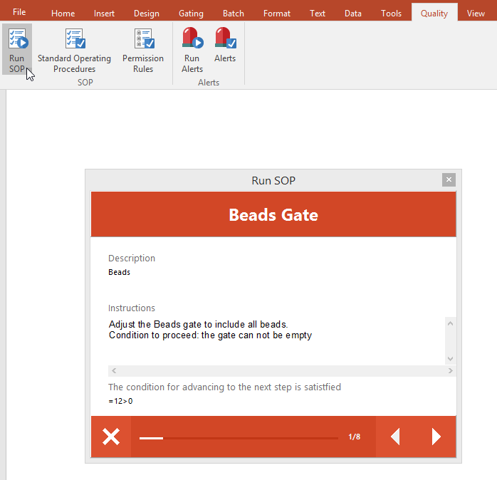 Figure 35.7 Opening SOP Window from ribbon
