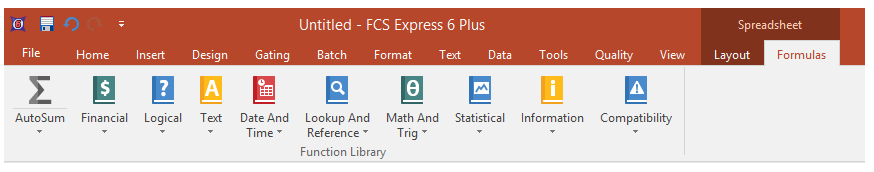 The Spreadsheet Formulas tab. 