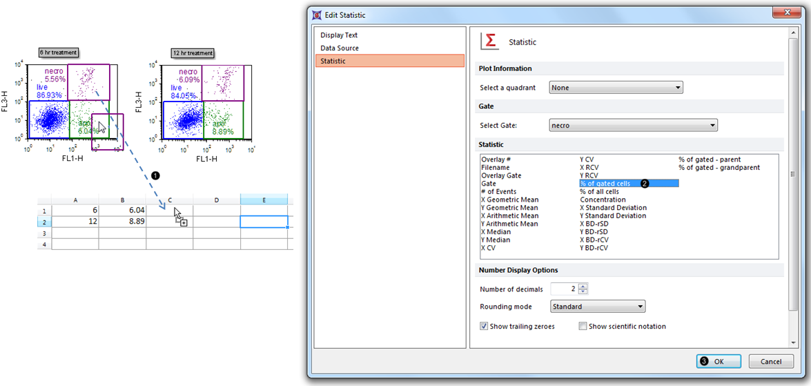 Figure 1.  Entering the first member of an additional dataset into an empty column in the Spreadsheet.