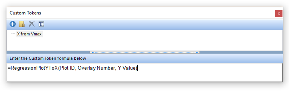 Figure T17.26.  "RegressionPlotYtoX" Interpolation Custom Token formula