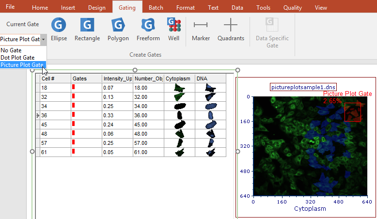 Figure T26.24 Apply Picture Plot Gate to the Data Grid