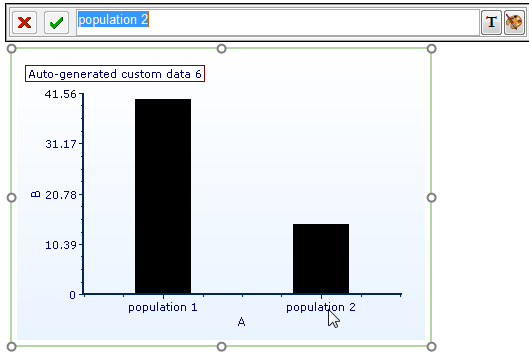 Figure 11.37 Clicking on a Bar Plot axis label to edit it