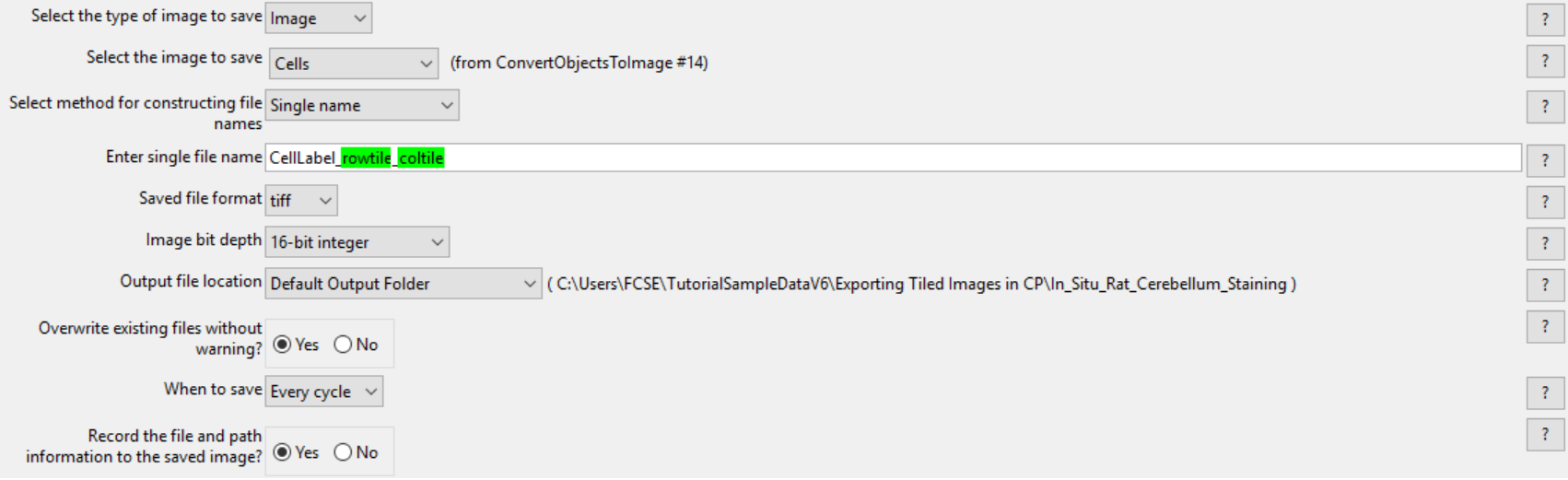 Figure T24.45  Defining the SaveImages Module