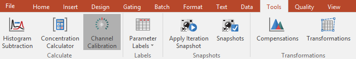 Figure T23.5  Selecting the Channel Calibration Tool Command