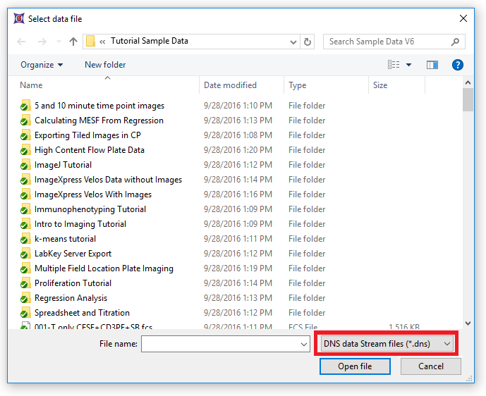 Figure T18.17  Choosing DNS Data Stream Files
