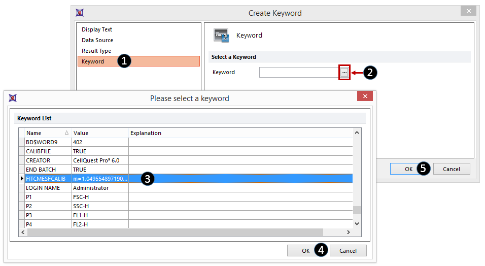 Figure T27.32  Choosing the $FITCMESFCALIB Keyword Token
