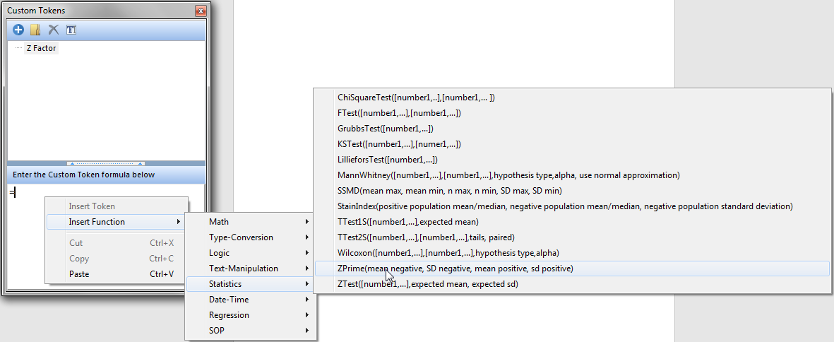 Figure T18.36  Choosing the ZPrime function from the Functions List