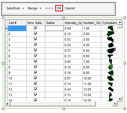 FIgure T26.28 Click OK in the Range Gate Selection area