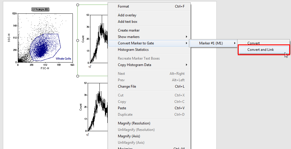 Figure T7.8  Converting the Marker M1 to a Gate