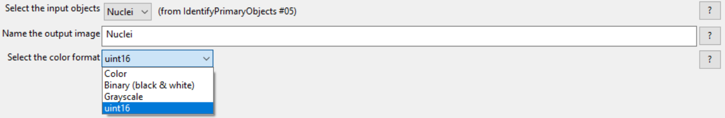 Figure T24.68  ConvertObjectsToImage Module: Naming the output image the same as the input object.