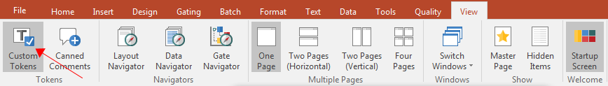 Figure T29.34  Opening the Custom Tokens window