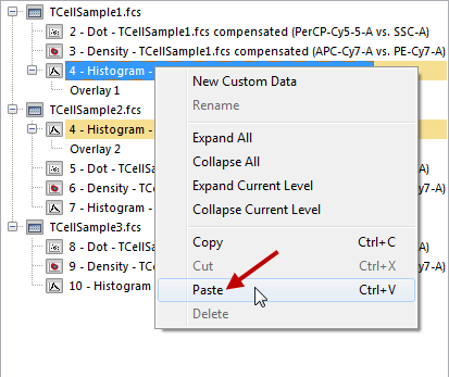 Figure T12.16  Paste Using Data Navigator Pop-up Menu