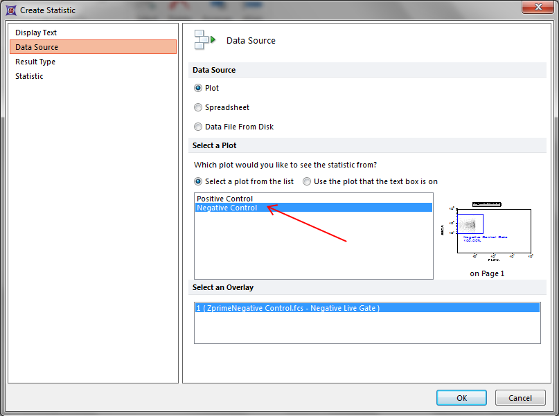 Figure T18.36c - The Create Satistics windows