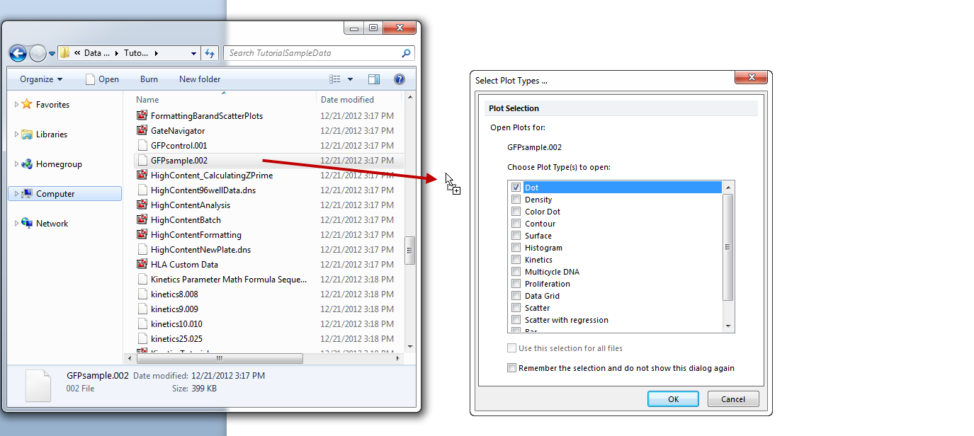 Dragging and dropping data from Windows Explorer onto the Layout
