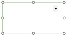 Figure 19.68 An empty dropdown list box appears in the layout where the token was originally inserted. 
