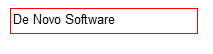 Figure 19.70 The dropdown list after the "De Novo Software" choice was selected.