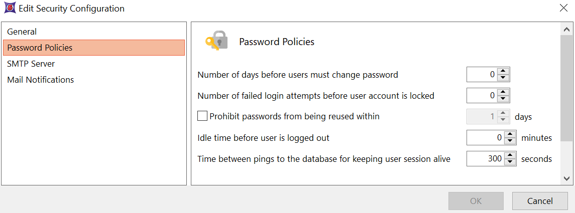 Figure 38.11 The Password Policies Dialog