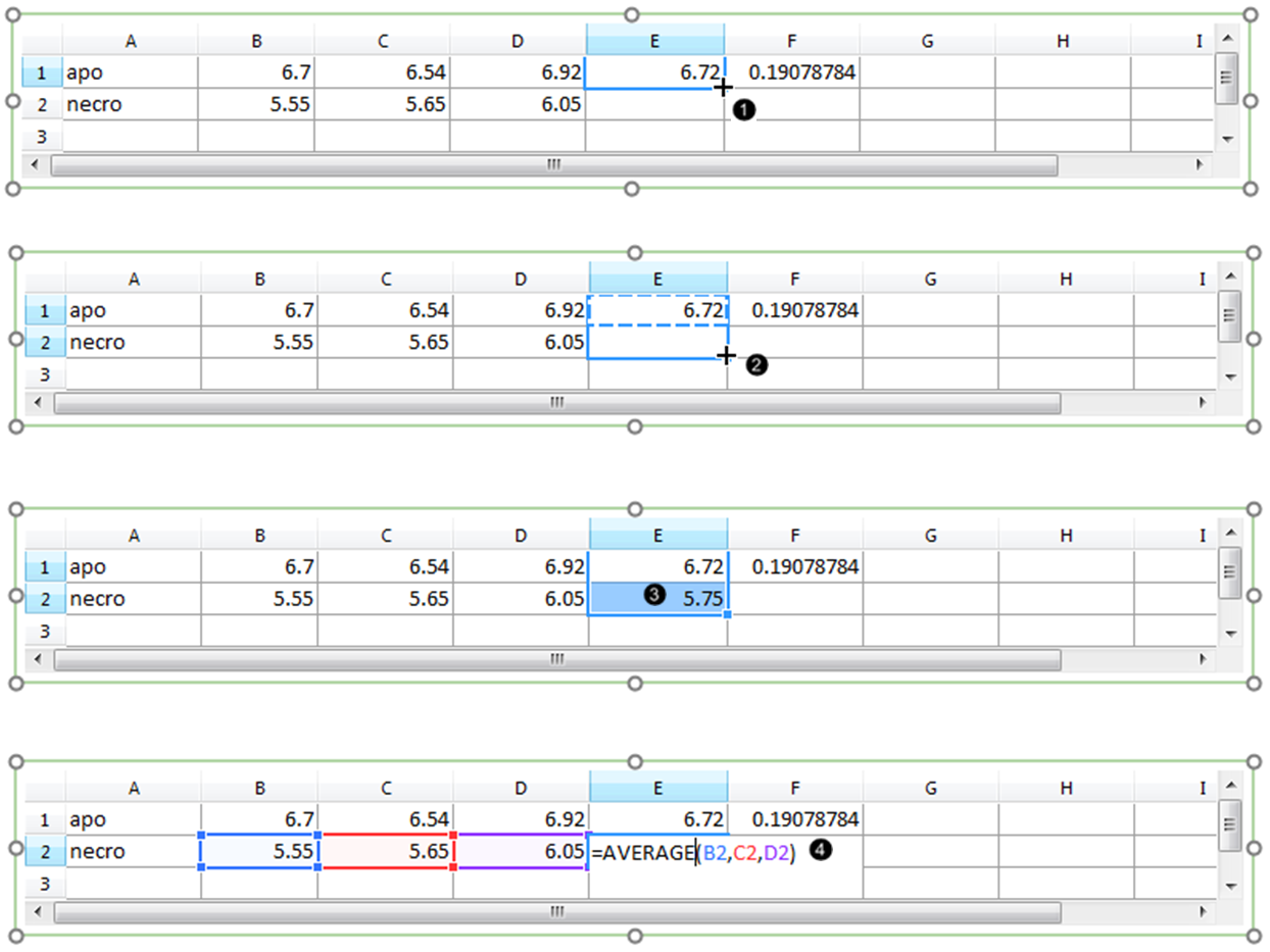 Figure 5.  Filling a series in the Spreadsheet.