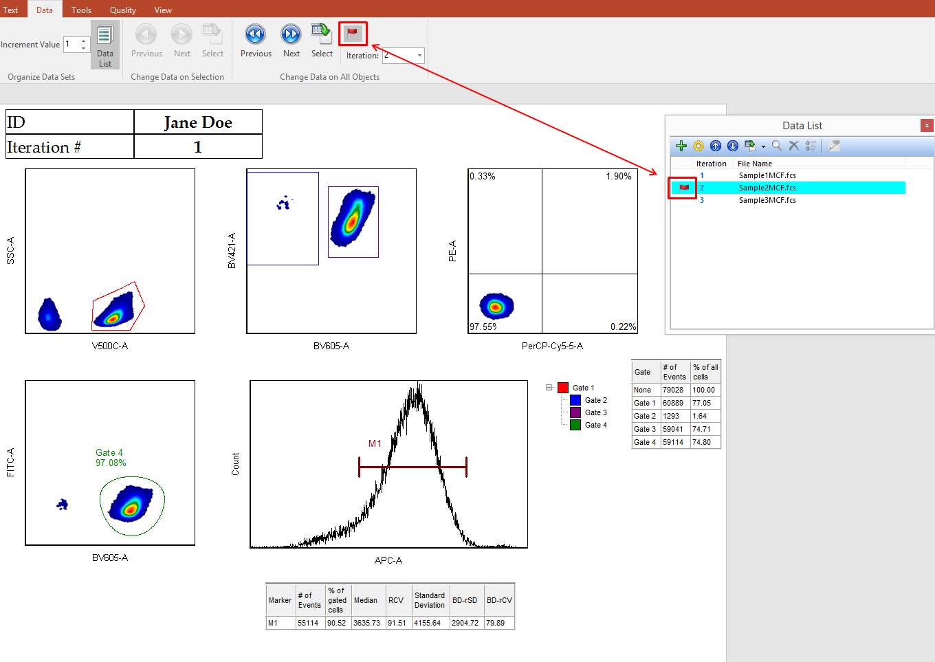 Figure 9.53 Flag This Iteration Tool