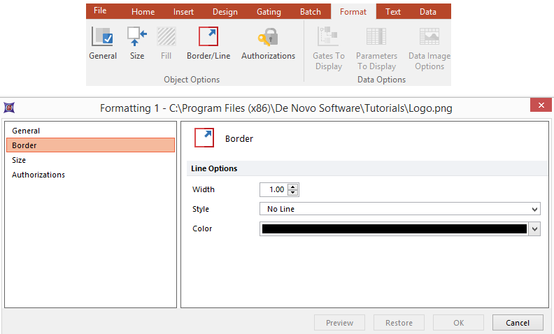 Figure 5.3 - Formatting Picture Dialog