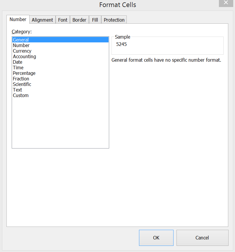 Figure 11.10 - The Format Cell dialog for spreadsheets in FCS Express. The formatting contains all of the familiar features and functionality of Microsoft Excel. 