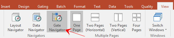 Figure T13.2  Selecting the Gate Navigator Command