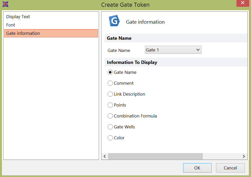 Figure 19.19  Gate Token Options